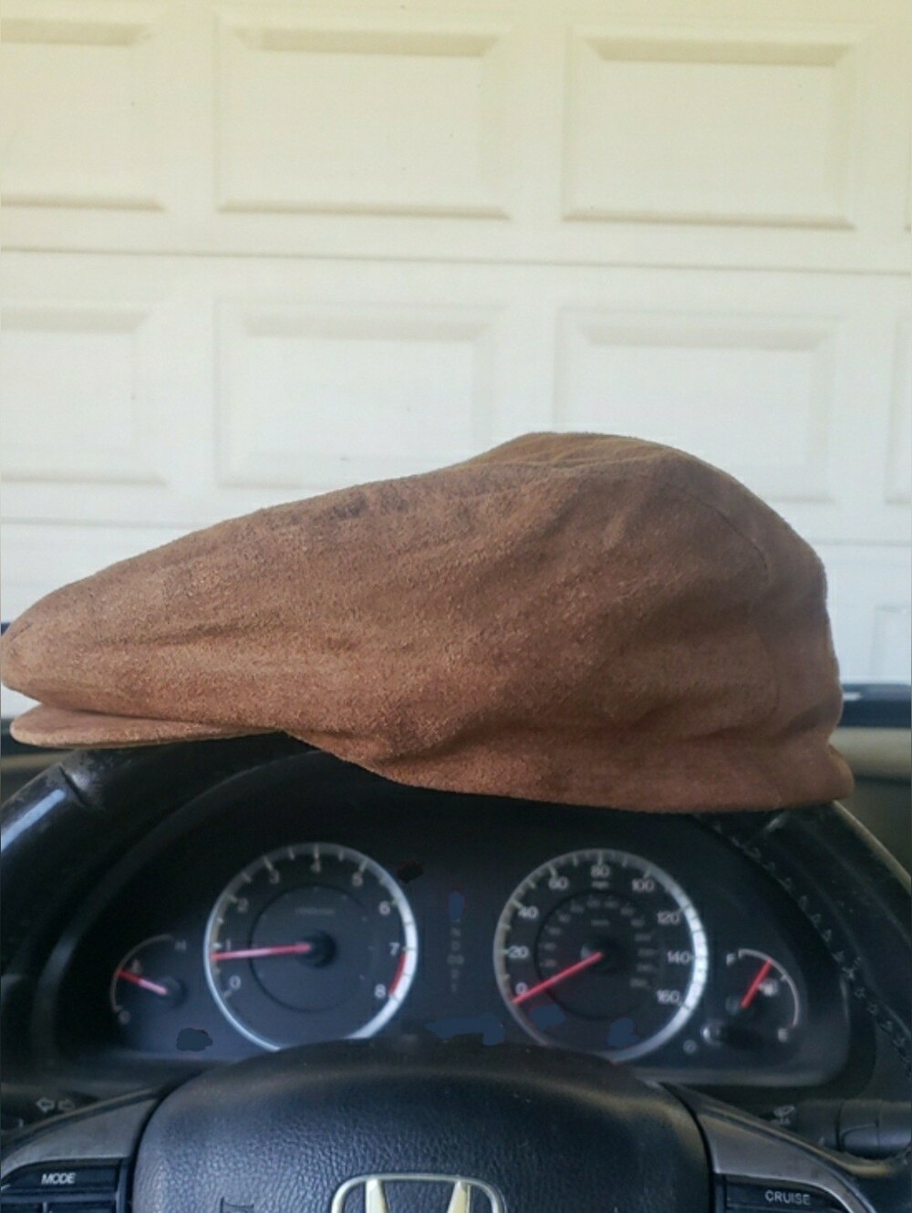 Sima Int. Hats Vintage Suede Leather Flat Cap - size XL